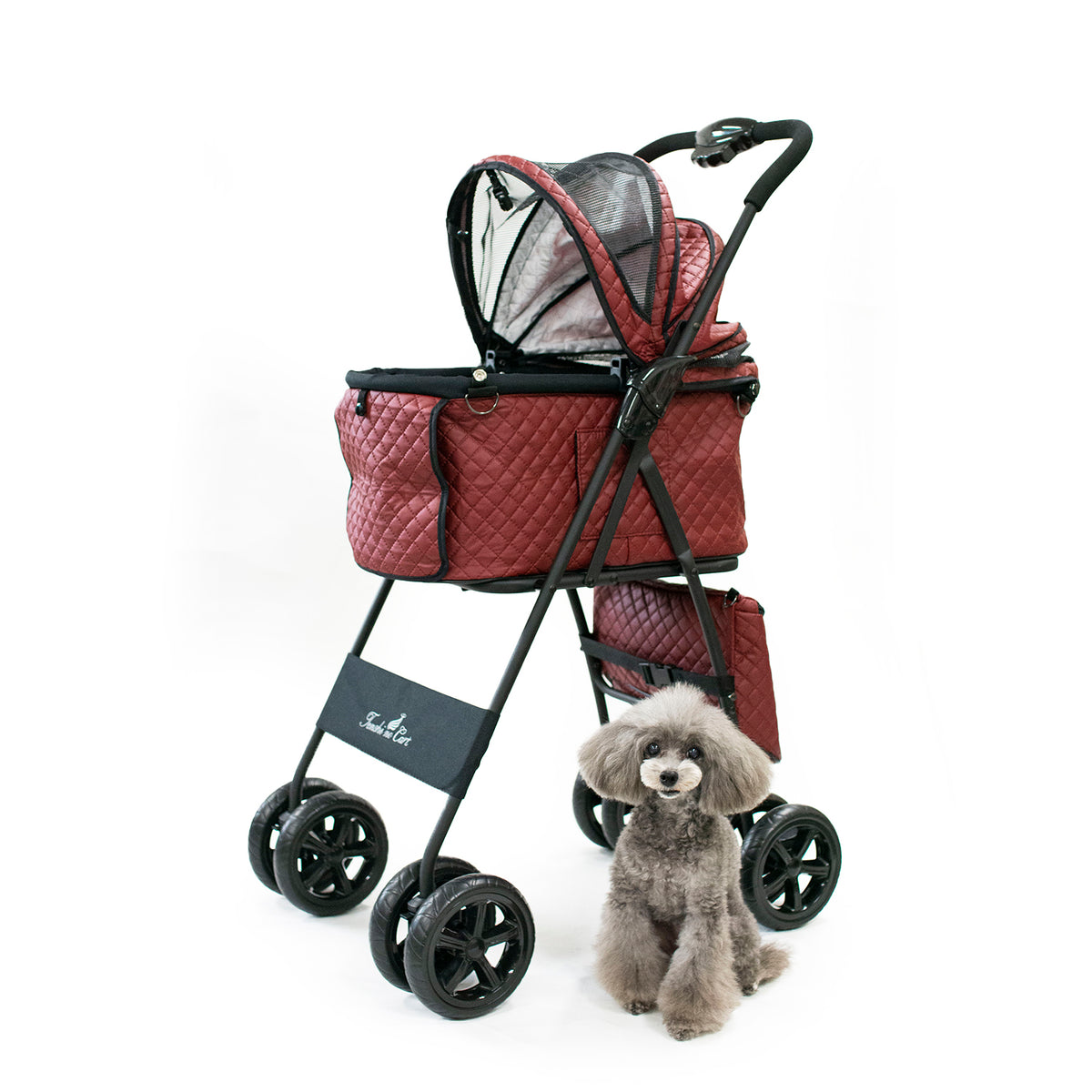 犬用天使のカート　ポルテ・マットキルト・モカ　Sサイズ　フレームセット無し ポルテ・マットキルト・レッド – 天使のカート